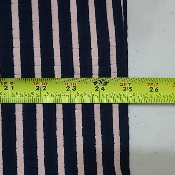 Nautica Navy Blue and Pink Fitted Ribbed Long Sleeve Mock Turtleneck size XL - Picture 7 of 7